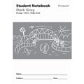 NOTEBOOK NSW PRIMARY STUDENT PROTEXT 250X175MM 10MM SINGLE RULED DARK GREY 64PG PP COVER