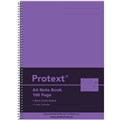 NOTEBOOK SPIRAL PROTEXT A4 8MM RULED 100PG PP COVER NB2000 PURPLE