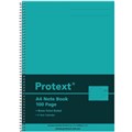 NOTEBOOK SPIRAL PROTEXT A4 8MM RULED 100PG PP COVER NB2000 AQUA