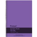 NOTEBOOK TWIN WIRE PROTEXT A4 8MM RULED 200PG PP COVER NB2100 PURPLE