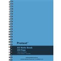 NOTEBOOK TWIN WIRE PROTEXT A5 8MM RULED 200PG PP COVER NB2130 BLUE