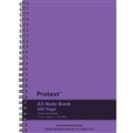 NOTEBOOK TWIN WIRE PROTEXT A5 8MM RULED 200PG PP COVER NB2130 PURPLE