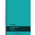 NOTEBOOK TWIN WIRE PROTEXT A5 8MM RULED 200PG PP COVER NB2130 AQUA