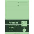 BOOK EXERCISE PROTEXT A4 14MM SOLID RULED 64PG WITH MARGIN PP COVER REF GECKO