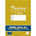 BOOK EXERCISE WRITER PREMUIM A4 64PG 18MM DOTTED THIRDS EB6560 GROUND GRASS  SKY COLOUR LINES
