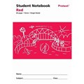 NOTEBOOK NSW PRIMARY STUDENT PROTEXT 250X175MM 12MM SINGLE RULED RED 64PG NP126