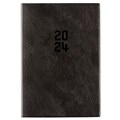 DIARY LUXE 48PBK A4 PVC MONTH TO VIEW BLACK