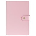 ORGANISER DAYPLANNER PRHTU3 PERSONAL FASHION HARD COVER PU SNAP CLOSURE PINK
