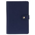 ORGANISER DAYPLANNER PRHTU3 PERSONAL FASHION HARD COVER PU SNAP CLOSURE NAVY