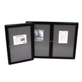 NOTICE BOARD NOBO 14016280 2 DOOR CHARCOALGREY