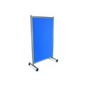 PINBOARD MOBILE VISIONCHART 1000X1800MM DOUBLE SIDED VELOUR BLUE