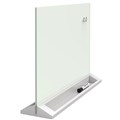 GLASS BOARD QUARTET DESKTOP PANEL MAGNETIC 585X440MM QTGDP1723W