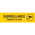 SIGN ADHESIVE APLI 900415 SURVEILLANCE CAMERA IN USE 202X50MM YELLOWBLACK