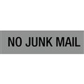 SIGN APLI 900417 SELF ADHESIVE NO JUNK MAIL SILVER