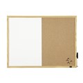 WHITEBOARDCORKBOARD COMBINATION QUARTET 450 X 600MM QTNNCC0456 PINE FINISH FRAME