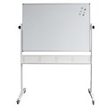 WHITEBOARD MOBILE RAPIDLINE PORCELAIN DOUBLE SIDED PIVOTING 1200X900MM