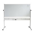 WHITEBOARD MOBILE RAPIDLINE PORCELAIN DOUBLE SIDED PIVOTING 1500X1200MM