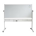 WHITEBOARD MOBILE RAPIDLINE PORCELAIN DOUBLE SIDED PIVOTING 1800X1200MM