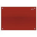 GLASS BOARD QUARTET  INFINITY 450X600MM RED MAGNETIC QTG2418R
