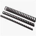PLASTIC BINDING COILCOMB 21 LOOP 25MM BLACK 50PK
