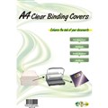 BINDING COVER GOLD SOVEREIGN CLEAR PLASTIC A4 250 MICRONS