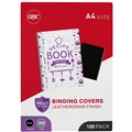 BINDING COVER LEATHERGRAIN A4 300GSM IBICO BLACK PK100