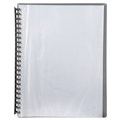 DISPLAY BOOK MARBIG A4 REFILLABLE CLEAR FRONT GREY