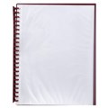 DISPLAY BOOK MARBIG A4 REFILLABLE CLEAR FRONT MAROON