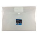 WALLET DOCUMENT PROTEXT NP9587 A4 WITH BUTTON CLEAR