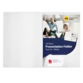PRESENTATION FOLDER MARBIG WHITE GLOSS A4 NO WINDOW PK50