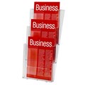 BROCHURE HOLDER ESSELTE A4 THREE TIER 3 COMPARTMENT WALL MOUNT