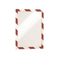 SIGN HOLDER DURABLE 4944132 SECURITY A4 REDWHITE PK2