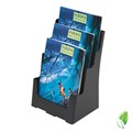 BROCHURE HOLDER DEFLECTO 97304 SUSTAINABLE OFFICE 3 TIER A4 BLACK