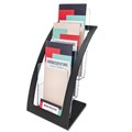BROCHURE HOLDER DEFLECTO 693604 MANHATTAN CURVE 3 TIER DL BLACKCLEAR