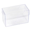 BUSINESS CARD BOX DEFLECTO 700026 LARGE 100X60X50MM 135 CAPACITY CLEAR