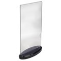 SIGN HOLDER DEFLECTO 6801401DL DOUBLE SIDED OVAL BASE DL SMOKECLEAR