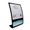 SIGN HOLDER DEFLECTO 2304B ANTIGLARE CURVED A4 BLACK