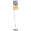 QUARTET DESIGNER SIGN STAND SINGLE PANEL SILVER