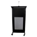 LECTERN RAPIDLINE HEAVY DUTY 1200HX445WX450DMM WITH DETACHABLE LIGHT BLACK