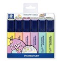HIGHLIGHTER STAEDTLER TEXTSURFER 364 CWP6 PASTEL WALLET 6
