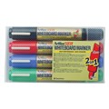 MARKER WHITEBOARD ARTLINE 525T DUAL NIB BULLETCHISEL 4 ASSORTED