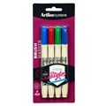 MARKER ARTLINE SUPREME BRUSH ASSORTED PK4