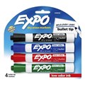 MARKER WHITEBOARD EXPO BULLET ASSORTED PK4