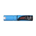 MARKER CHALK UNI PWE8K 8MM CHISEL LIGHT BLUE