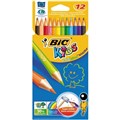 PENCILS COLOURED BIC 829029 KIDS ASSORTED PK12