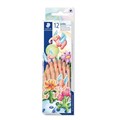 PENCILS COLOURED STAEDTLER NORIS CLUB 1280NC12 TRIANGULAR JUMBO NATURAL ASSORTED PK12