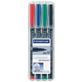 MARKER STAEDTLER OHP 317WP4 MEDIUM PERM ASSTD COLOURS