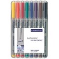 MARKER STAEDTLER OHP 316WP8 FINE NON PERM ASSTD COLOURS