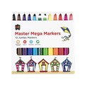MARKERS COLOURED EC MASTER MMMP12 JUMBO BROAD ASSORTED PK12
