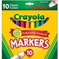 MARKERS COLOURED CRAYOLA CLASSIC BROAD 58 7722 ASSTD PK10